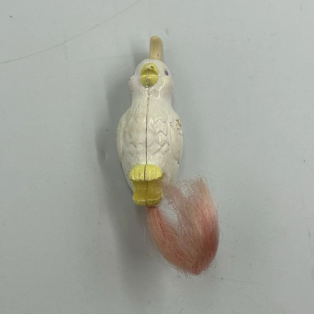 Vintage 90's Mattel Barbie Bird Cage Cockatoo‎ Replacement Cockatiel Bird White